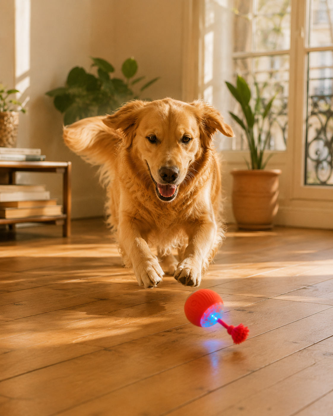 La Balle Vagabonde™ — Votre chien joue. Vous vous reposez. Sans culpabilité.